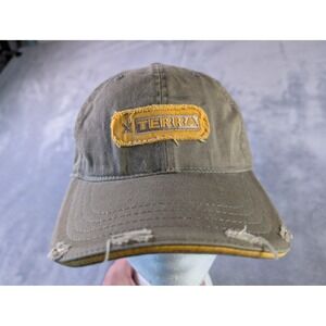 Nissan Xterra Hat Mens Olive Green Distressed Cotton Baseball Cap Adjustable